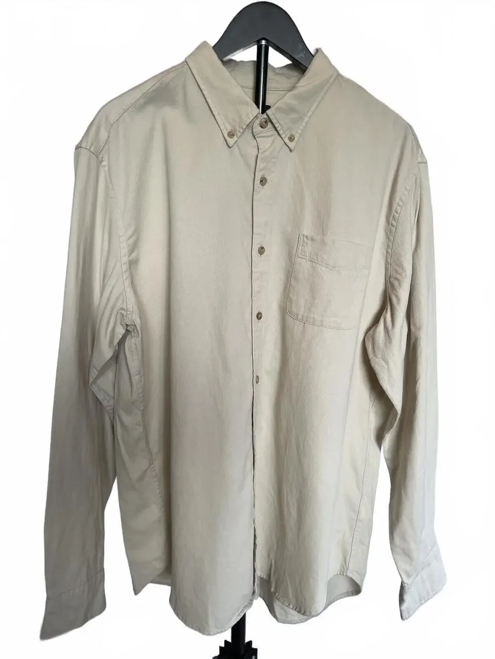 J. Crew Men's Corduroy Shirt Beige Cream XL Long Sleeve New With Tags